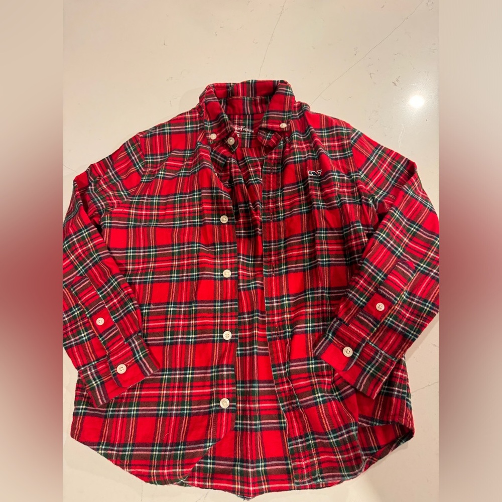 Vineyard Vines red plaid flannel, only worn once.